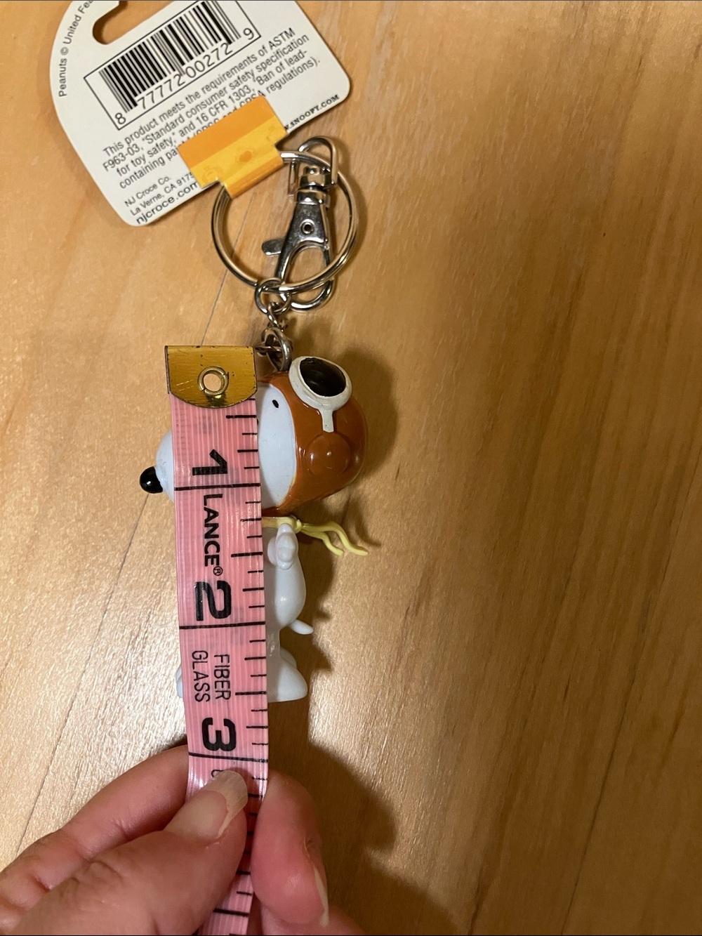Peanuts Snoopy Flying Ace Keychain Clip-On - Picture 5 of 5